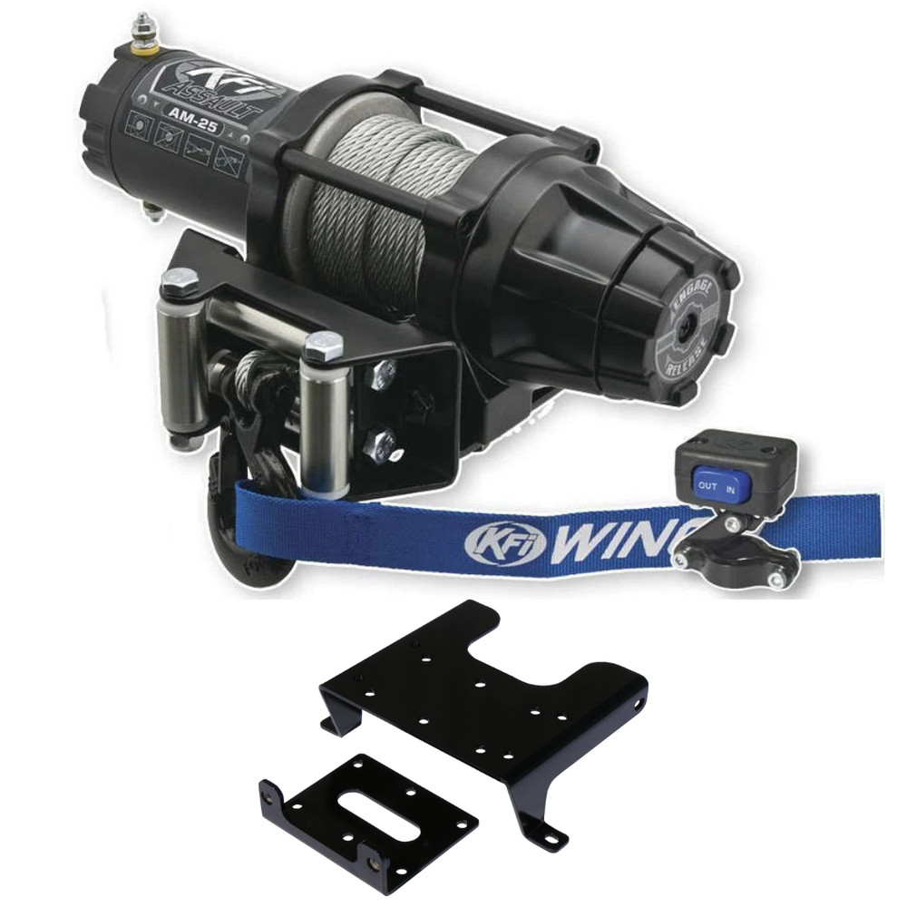 KFI  2500lbs ATV Assault Winch & Mount 100840 Kit 2015-2020 Can-Am Commander MAX