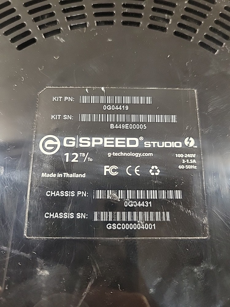 G-Technology G-Speed Studio R Thunderbolt 2 4-Bay Storage Solution