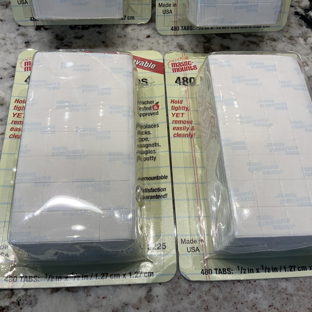 Magic Mounts Removable Chart Mounts, & mounting tabs open box Lot of 4