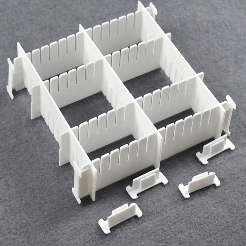 22 Pack Drawer Divider Clips Holder Plastic Mount Fixing Buckle Corner Angle