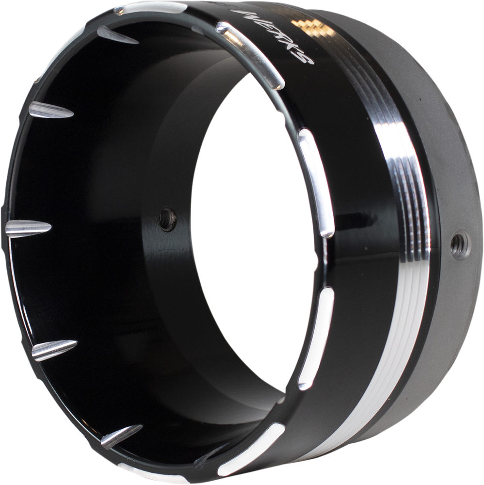 Khrome Werks 4.5" Black Tracer End Cap Hp Plus Replacement Muffler Tip 200709P