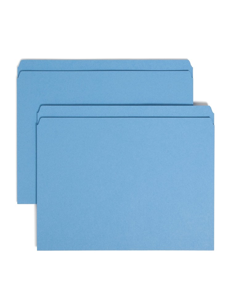 File Folder Straight-Cut Tab Letter Size Blue 100 per Box 10935