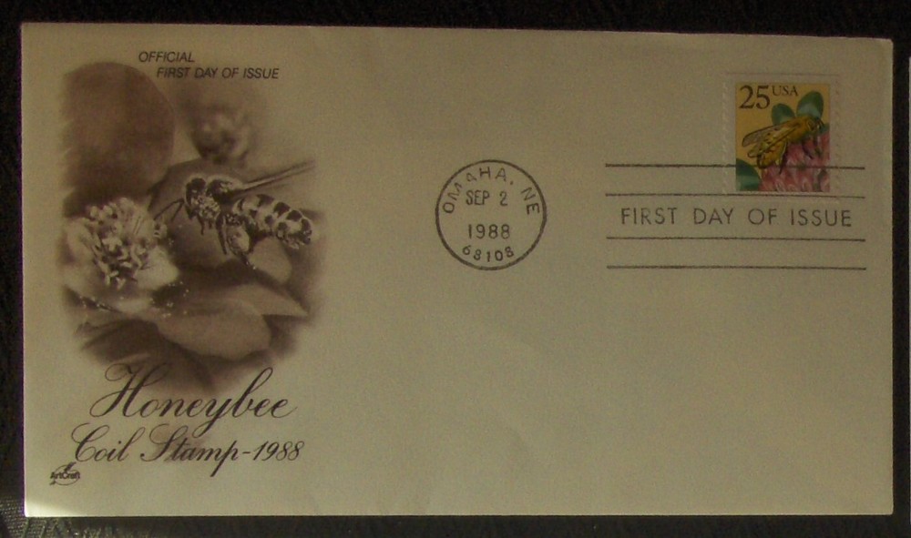 US FDC SC #2281 HONEYBEE by ArtCraft  1988.