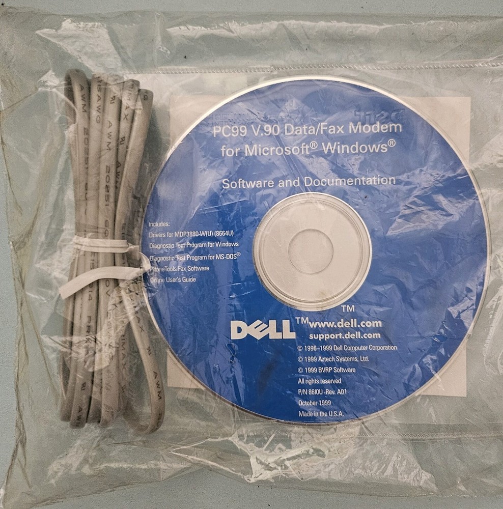 Dell Dimension L Series CD Software with MS Word Windows 98 Fax Software
