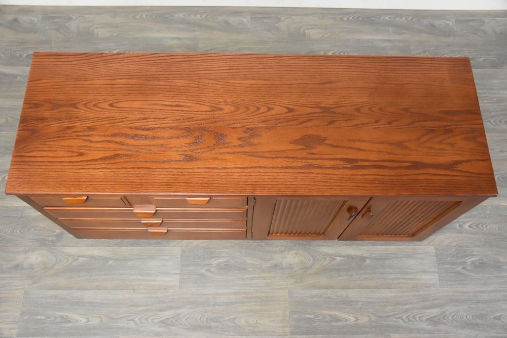 Mid Century Modern Chestnut Credenza