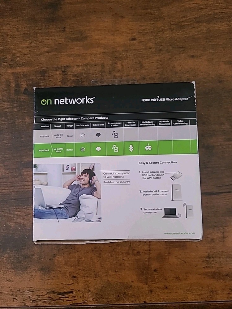 NEW ON NETWORKS N300 WIFI USB MICRO ADAPTER