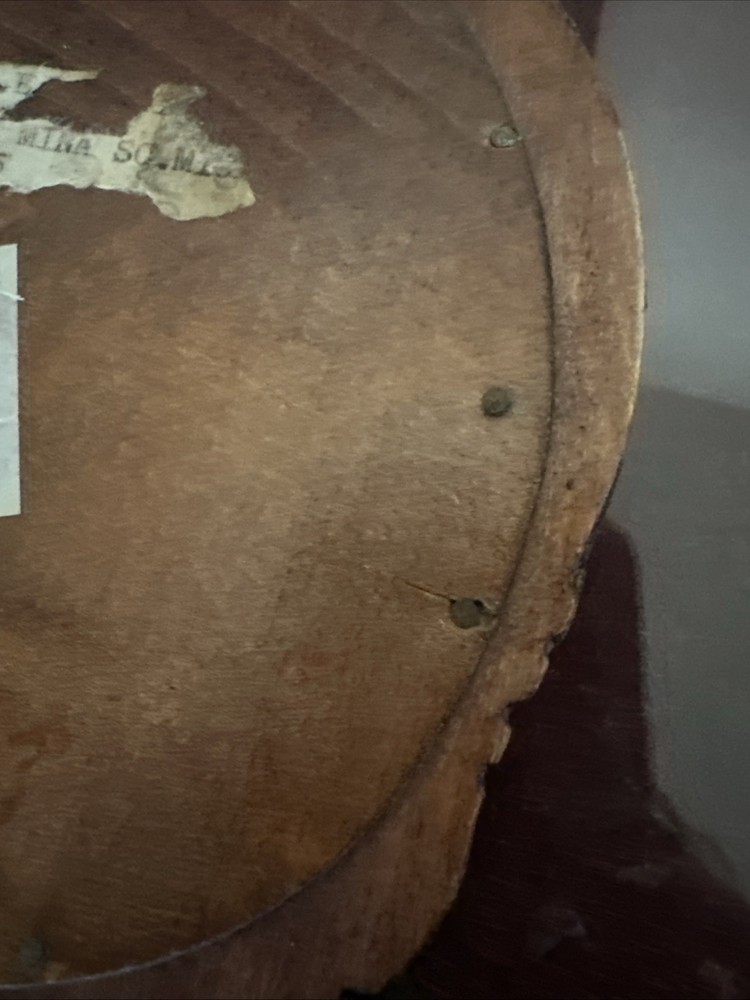 Vintage Wooden Hand Mirror