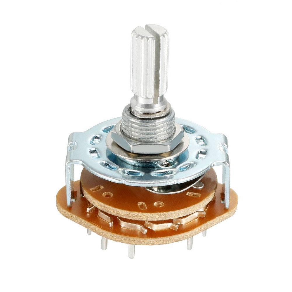 2P6T 2Pole 6Position Single Deck Band Channel Rotary Switch Selector