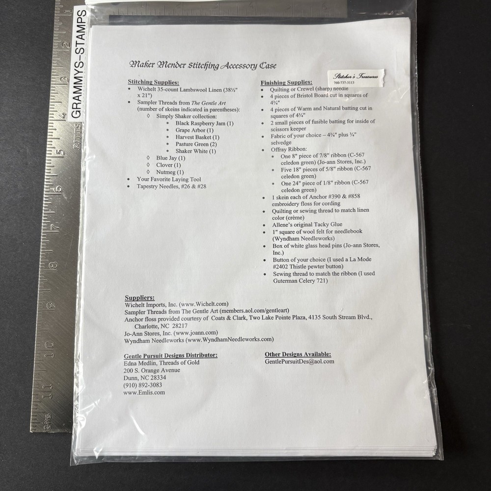 Maker & Mender Stitching Accessory Case Pattern Gentle Pursuit Designs