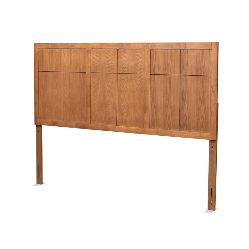 Bowery Hill Walnut Finished Wood King Size Headboard