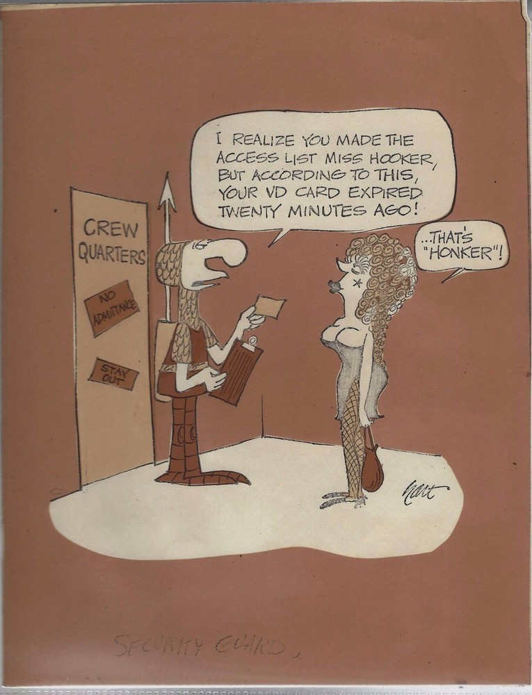 B.C. COMICS JOHNNY HART NASA OFFICE INSPIRED ARTWORK MISS HONKER