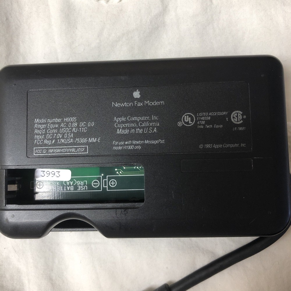 APPLE Newton Fax Modem 1993 MH0005 X 2 Untested *See Note*