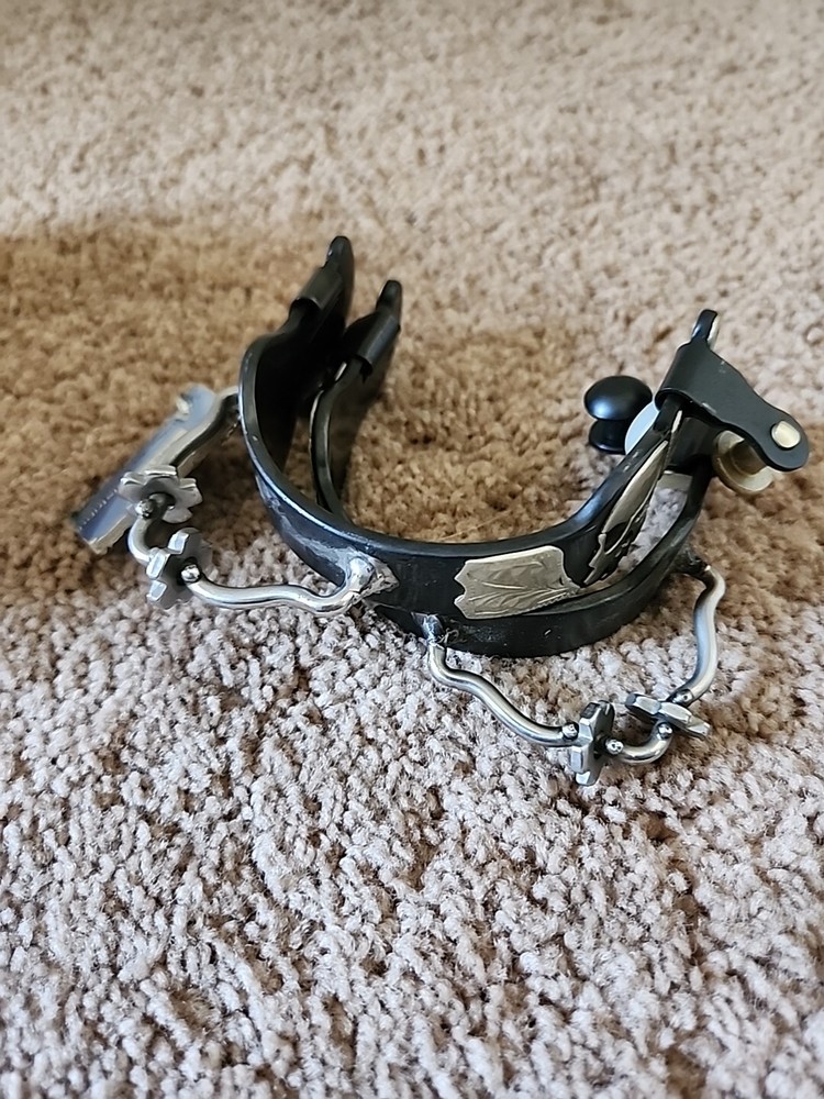 Stainless Steel  Ladies Spurs Skull Bunker