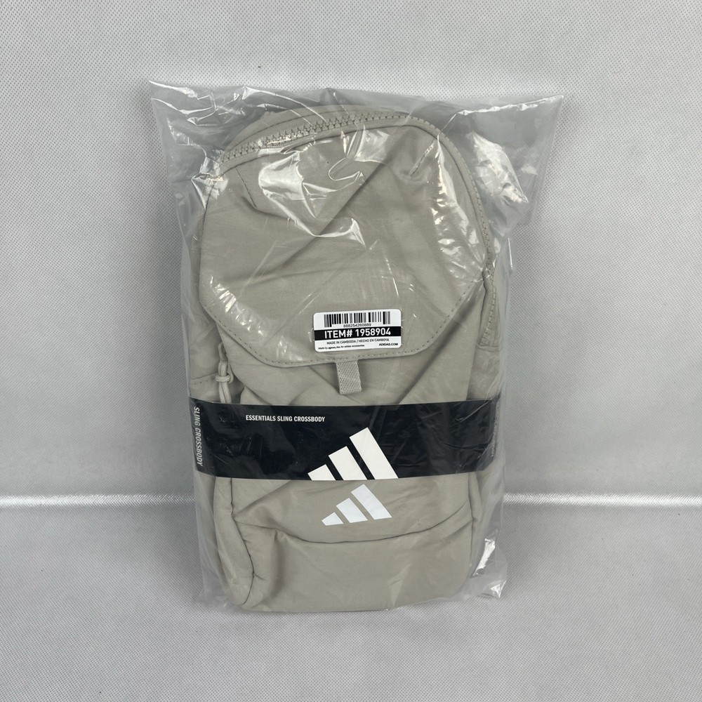 Adidas Essentials Sling Crossbody Bag Beige NWT