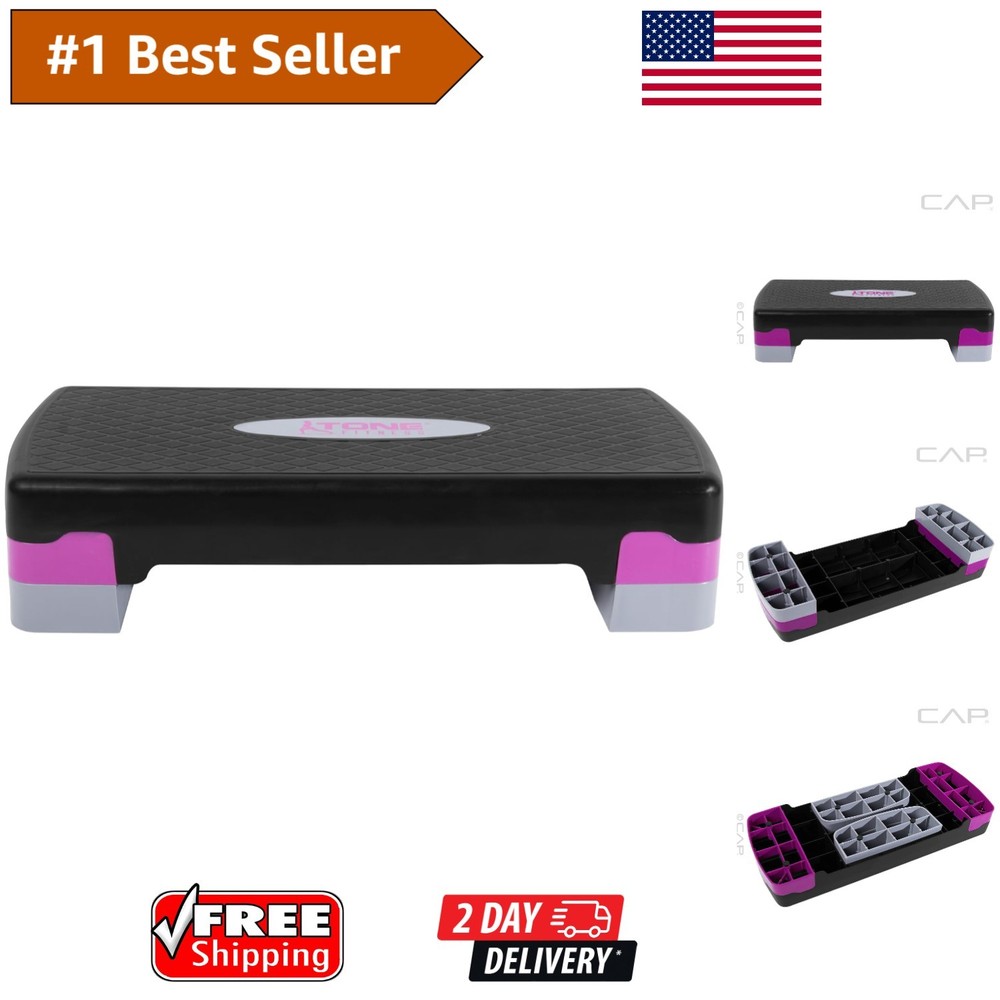 Versatile Exercise Step - Compact Design with 200 lb Capacity & Workout Chart
