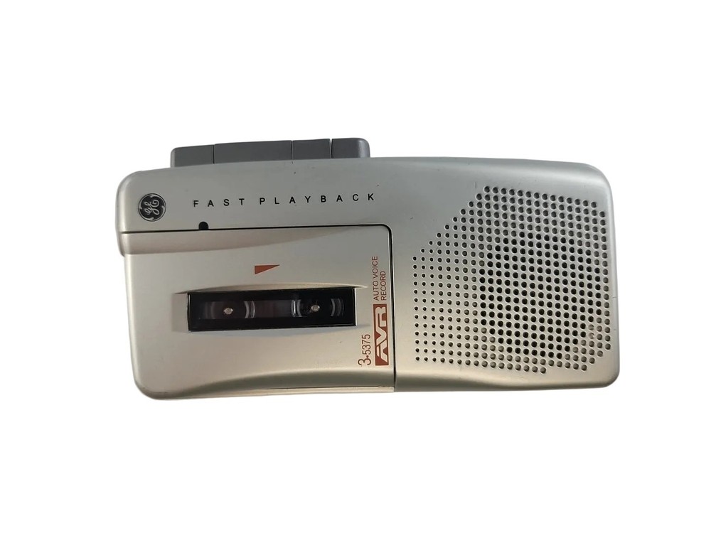 GE 3-5375 Microcassette Recorder AVR Voice Activated Fast Playback Portable Devi