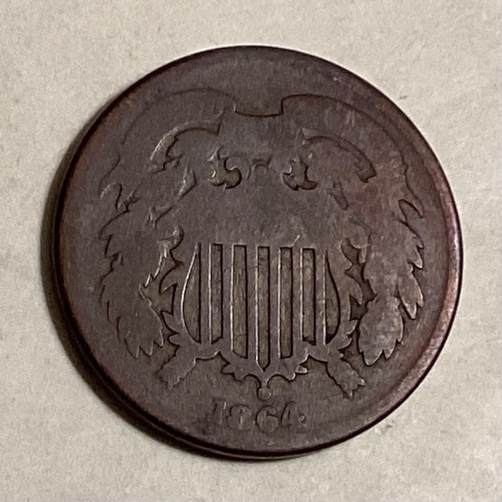 1864 US Two Cents - FREE US SHIPPING cd-