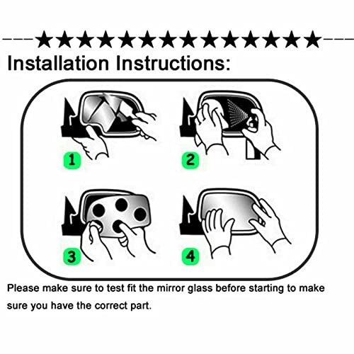 Mirror Glass Replacement fit for 2000 2001 2002 2003 2004 2005 Buick Left