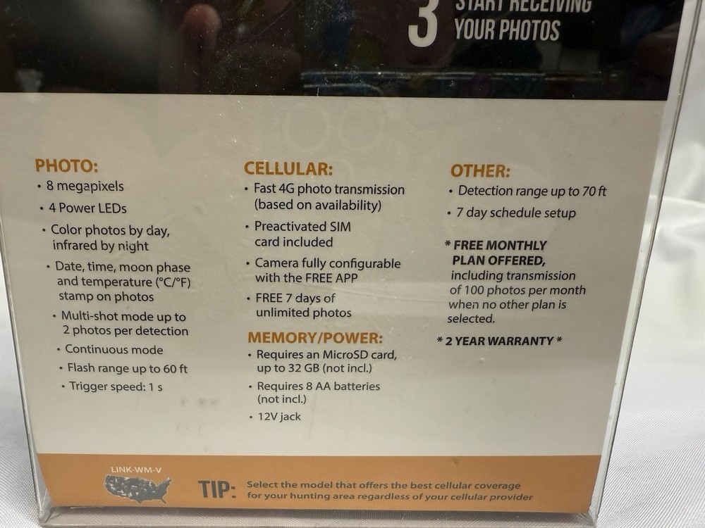 SPYPOINT LINK-WM-V 8MP Cellular Trail Camera