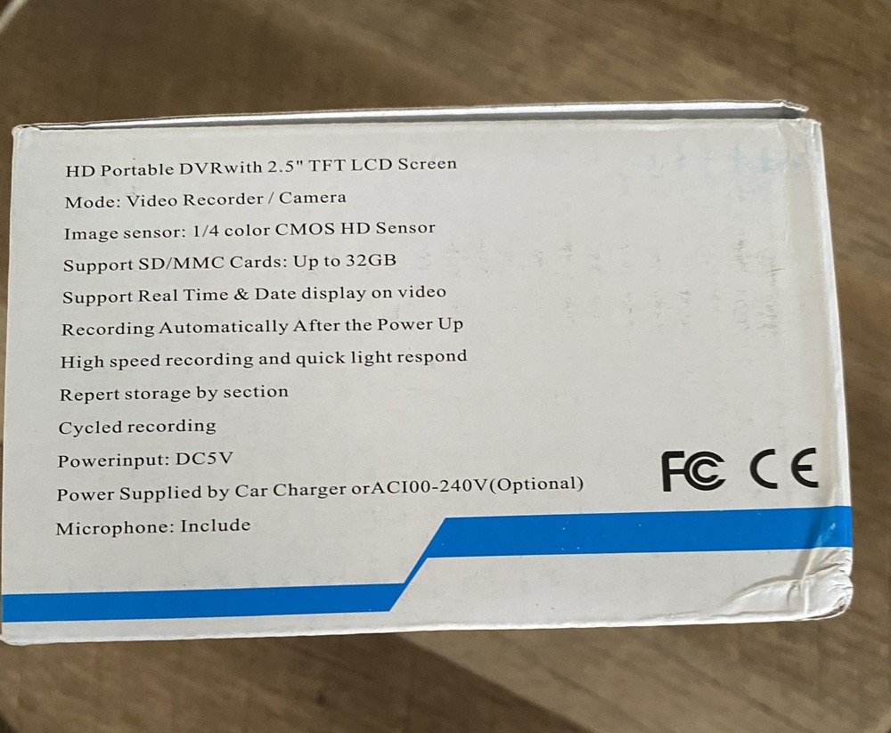 HD Portable DVR with 2.5 TFT LCD Screen