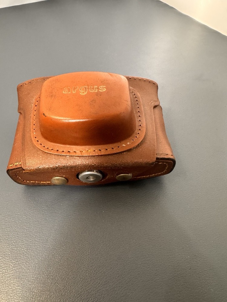 Argus a-four Camera, with Cintar 44 mm, Leather Case, Untested, and has damage.