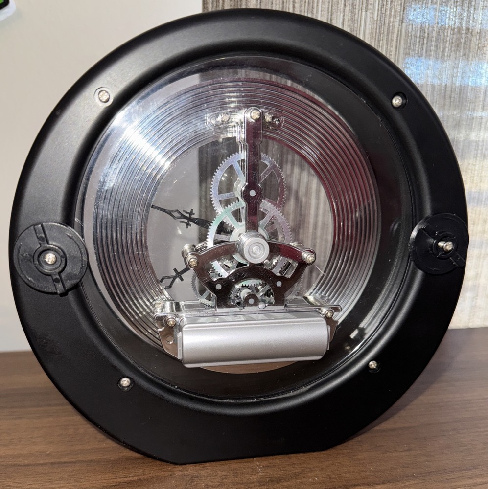 Interactive Gear Desktop Clock Black 7” Home, Office, or Desk Clock