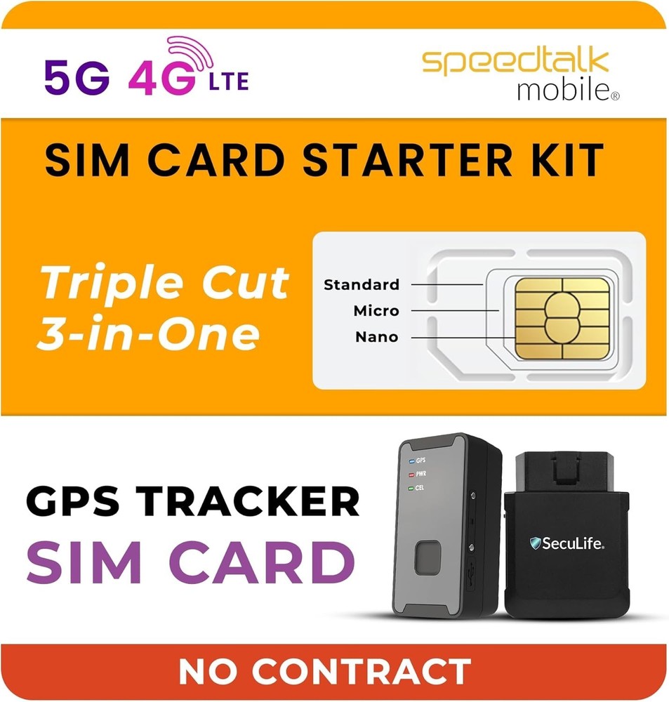 Speedtalk Mobile GPS Tracker SIM Card - Lightweight, Secure, 24/7 Support