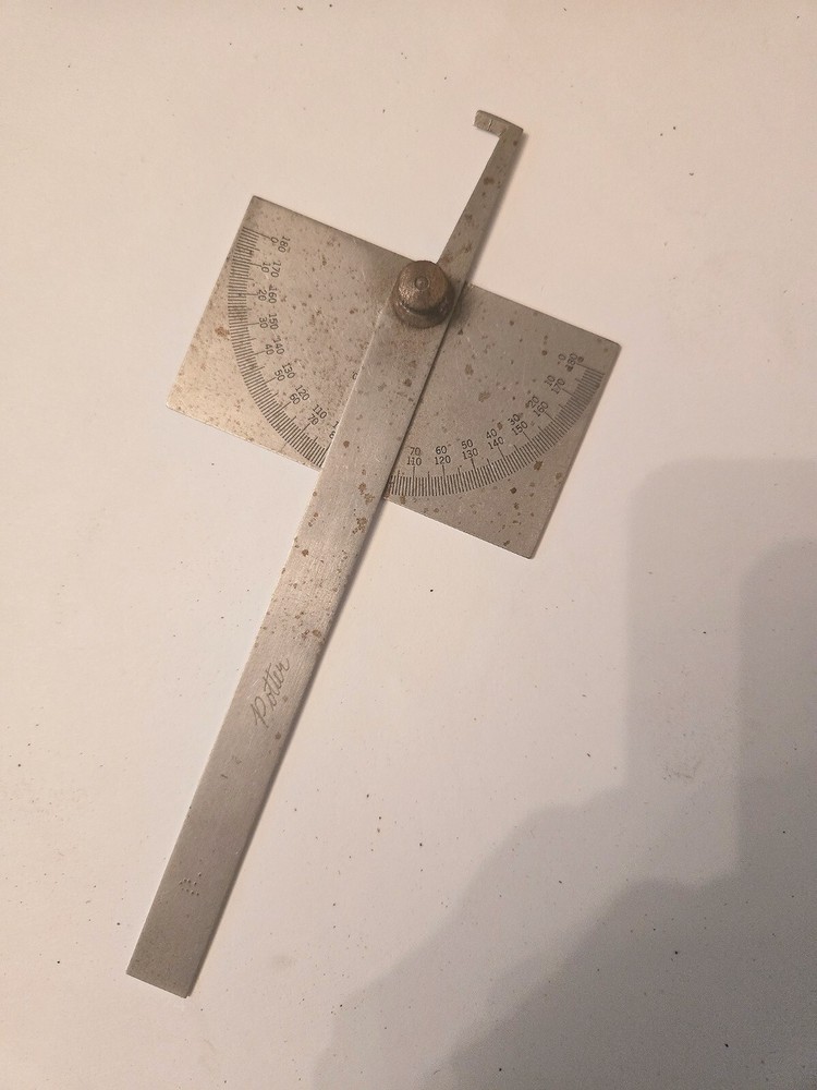 Potter Vintage Tools 8" Stainless Steel Protractor
