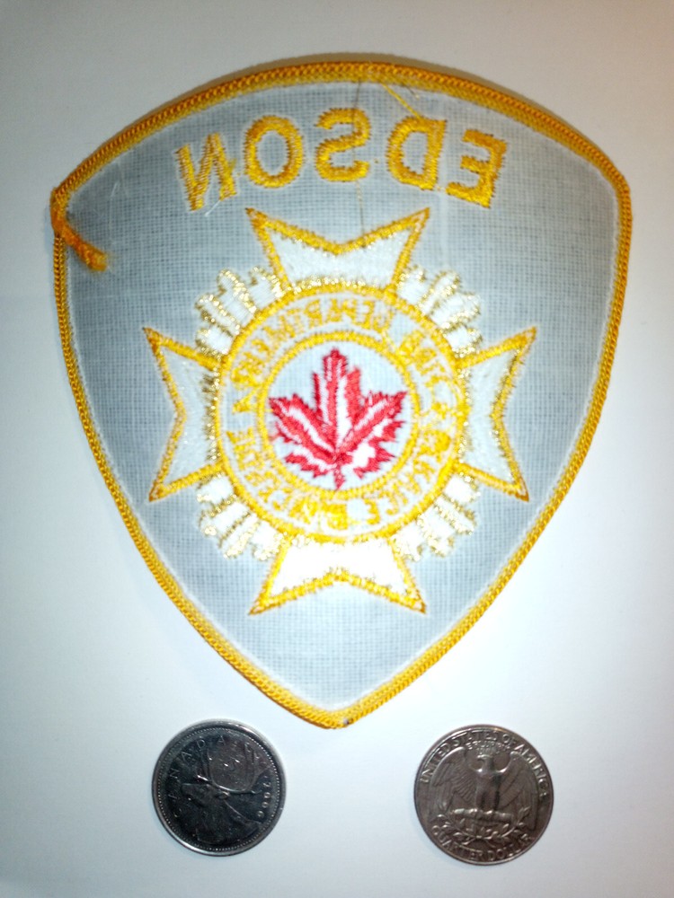 Edson Fire Department Patch Badge Crest