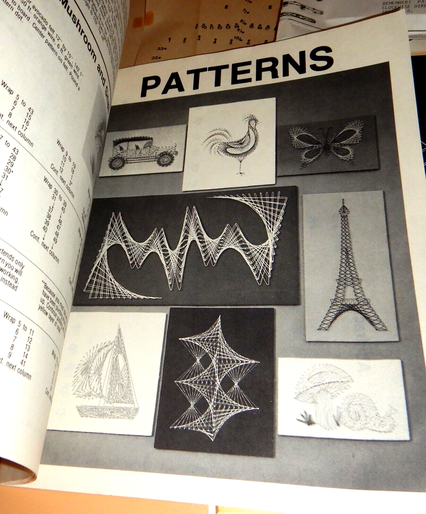 Vintage 1970s Wire Art 3D Instruction Booklet How To Instruct-Total 10 Patterns