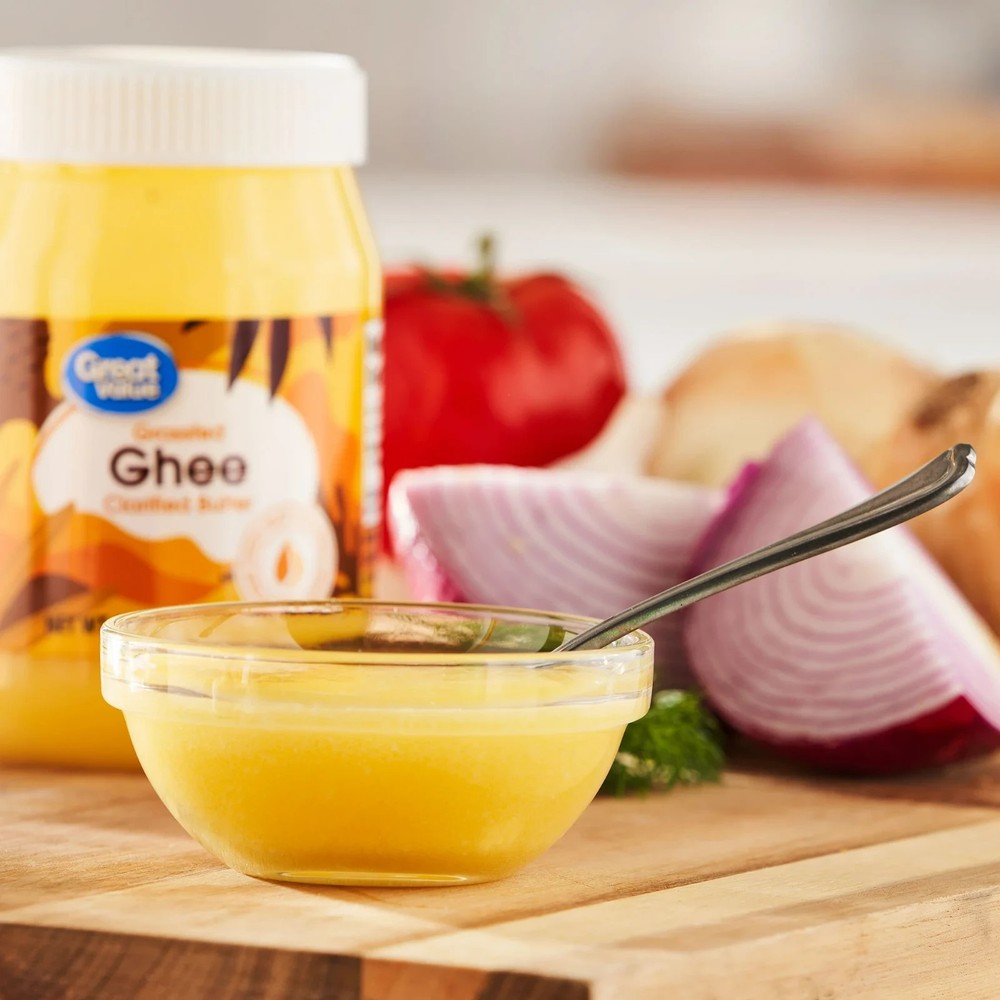 Great Value Grassfed Ghee Clarified Butter Jar, 13oz Full
