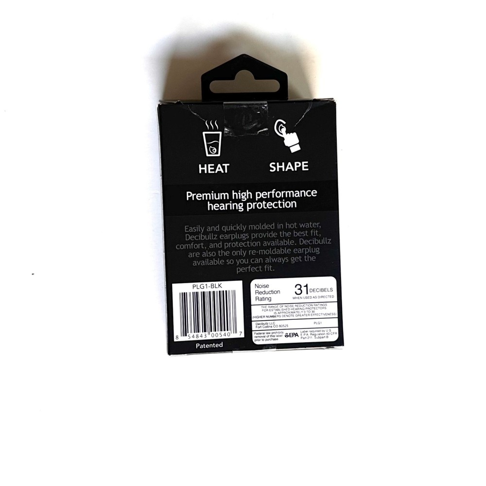 Decibullz Custom Molded Earplugs 31dB NRR NEW