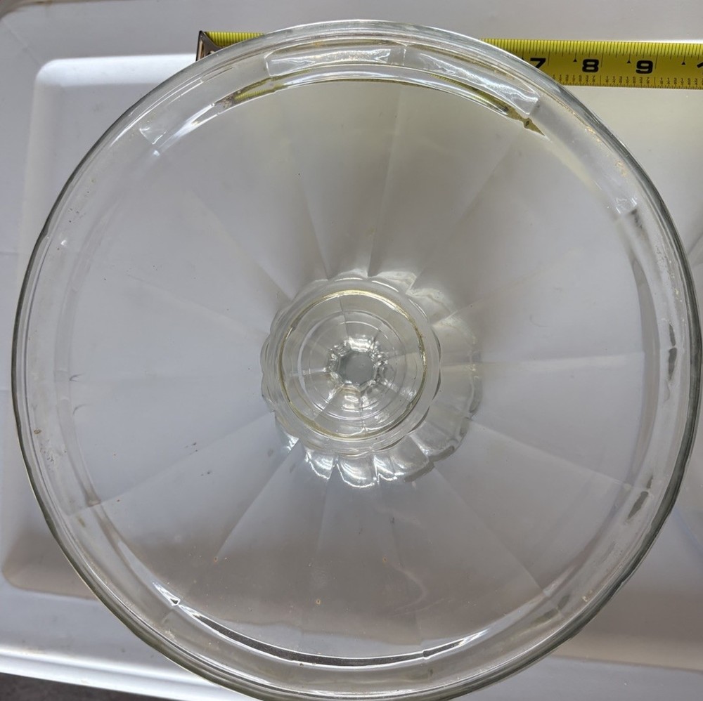 Vintage Glass Cake Stand With Dome Lid