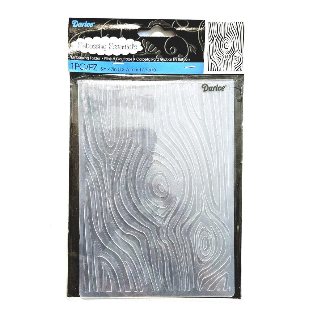 WOOD GRAIN Darice Embossing Folder Outdoors 5"×7" Christmas um646