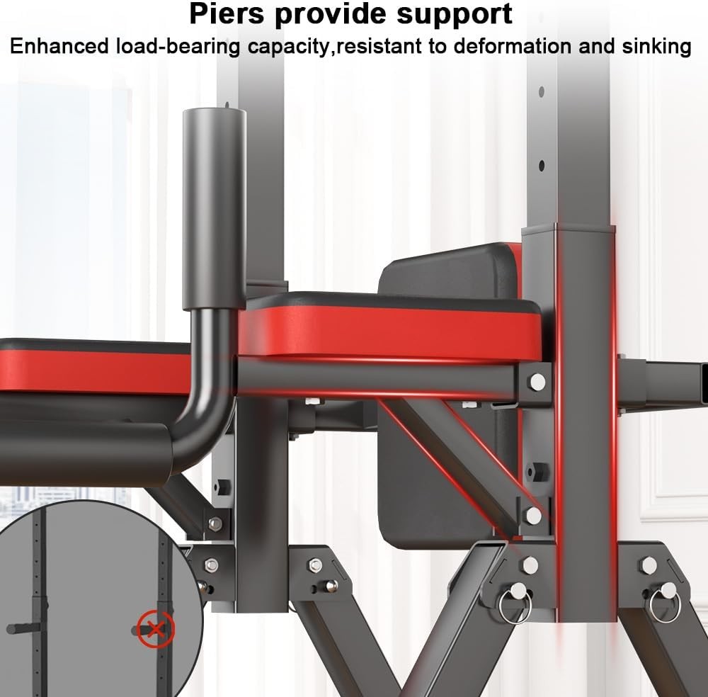 Foldable Power Tower Adjustable Multifunction Pull Up Bar Tower Station Pullup