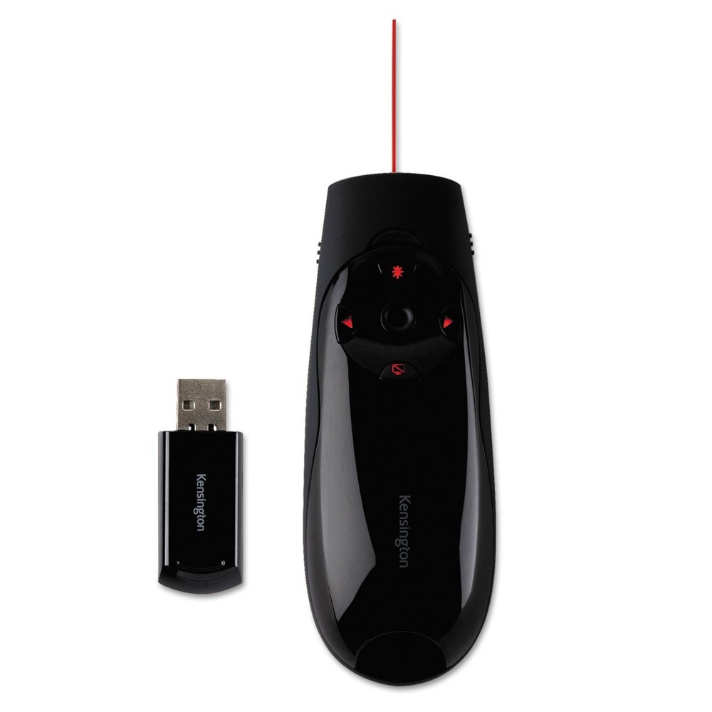 Kensington Expert Wireless Presenter with Red Laser Pointer and Cursor Control