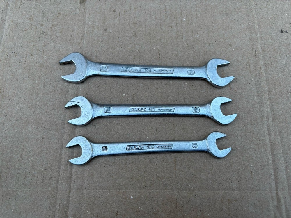 Set 3 X Elora  Open End Spanners, MM Sizes,West Germany