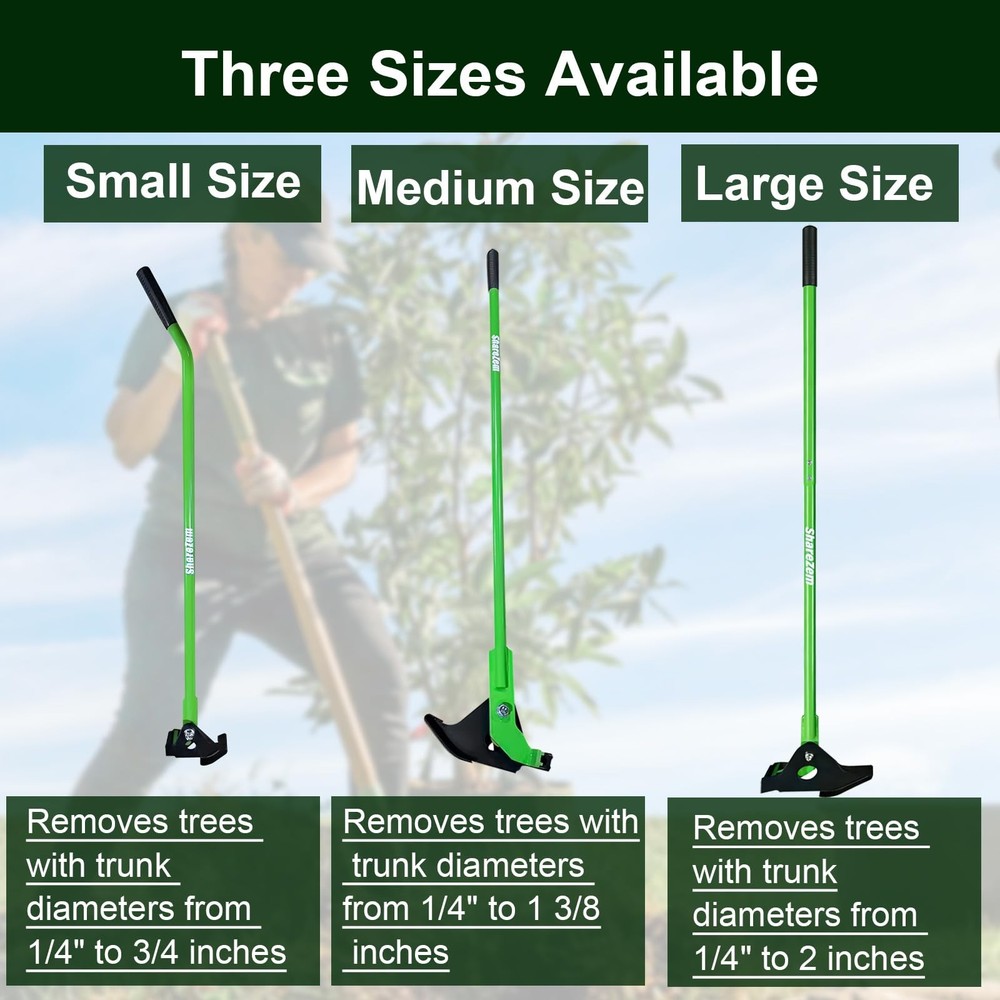 Medium Sapling Puller, Heavy-Duty High-Leverage Tree Puller Tool Fully Uproot...