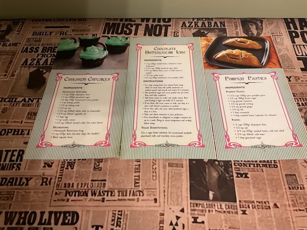 Harry Potter Recipe Cards