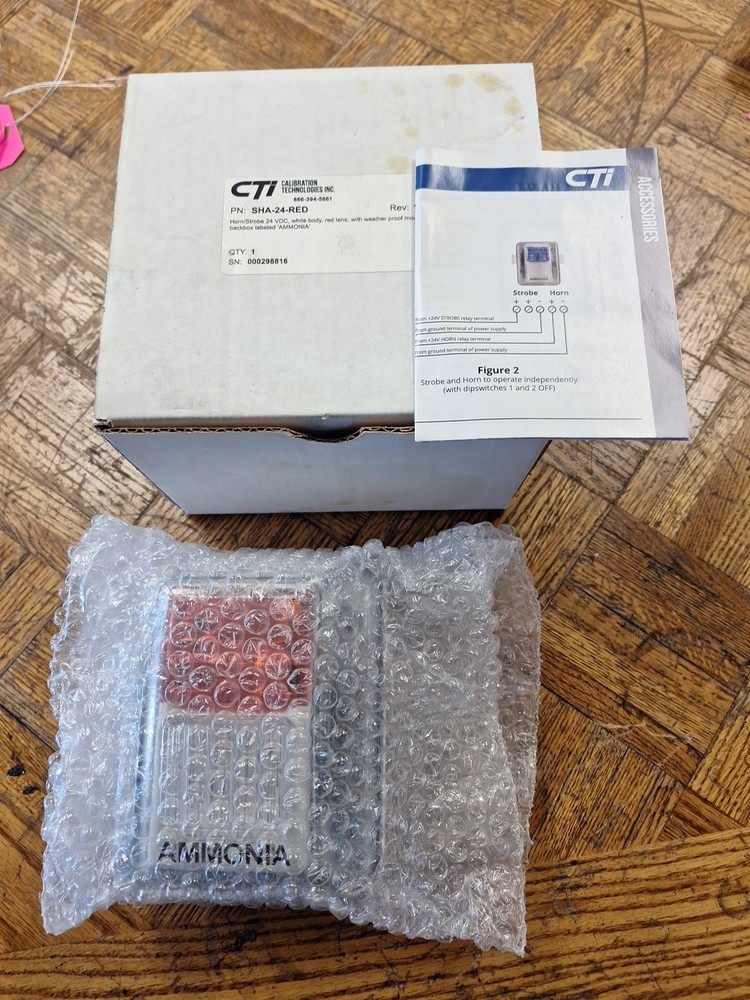 #191, Calibration Technologies SHA-RED Ammonia Detection Alarm