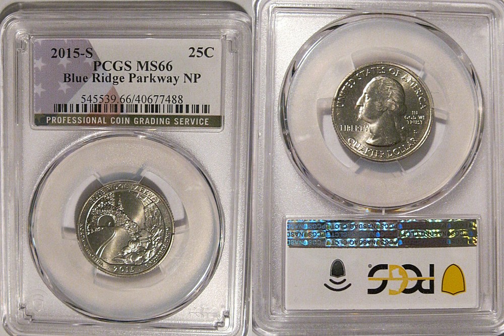 2015 S Blue Ridge Parkway NP Quarter 25c PCGS MS66