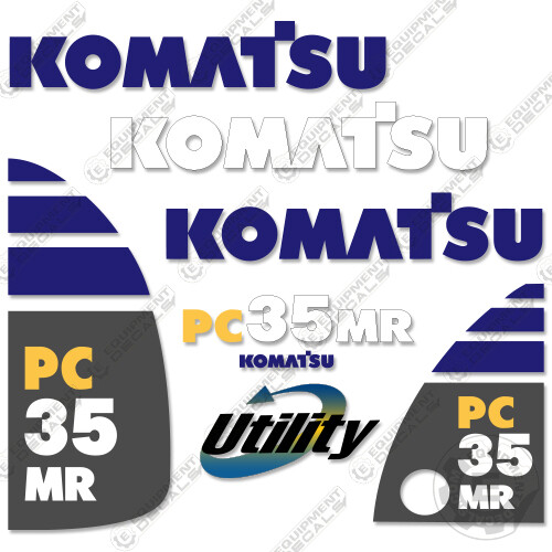 Fits Komatsu PC35MR-2 Decal Kit Mini Excavator Sticker Replacements (PC35MR-2)