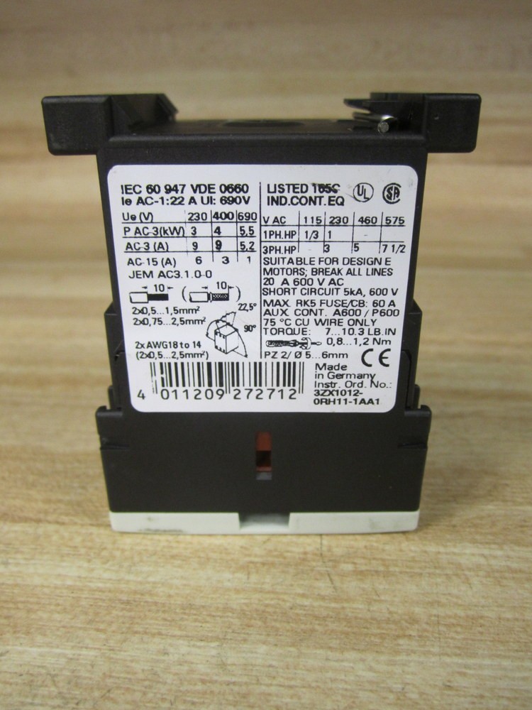 Siemens 3RT1016-1BB42 Contactor