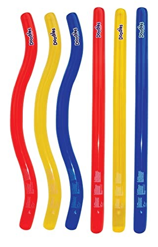 Doodles Inflatable Pool Noodle Float, 6 Classic Doodle Combo Pack (6 Pack)