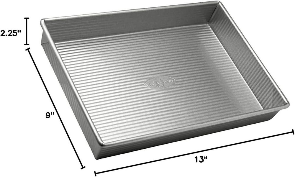 Rectangular Cake Pan Aluminum Steel 9x13 Nonstick Quick Release Bakeware