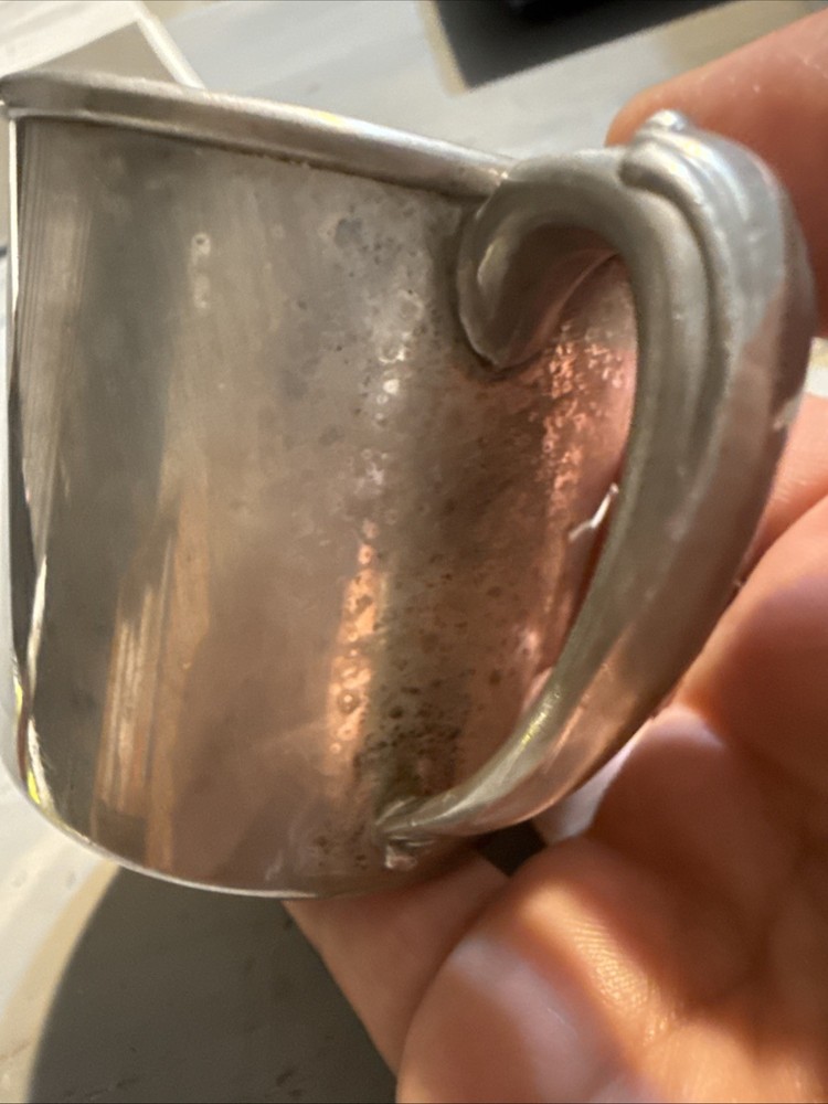 6 Silver Plated Baby Cups As Is