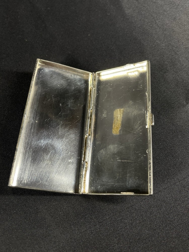 Vintage GUCCI Sterling Red & Green Stripe Small Rectangular Box Calling Cards
