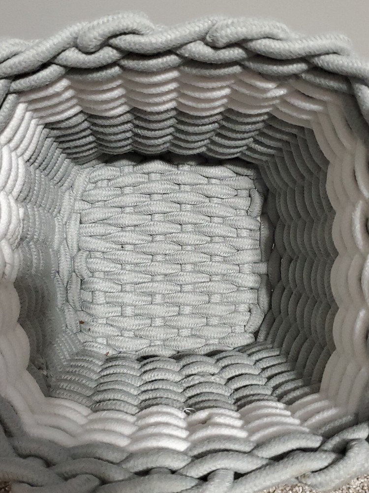 UGG Woven Thick Chunky Braided Basket Bin Sage Gray