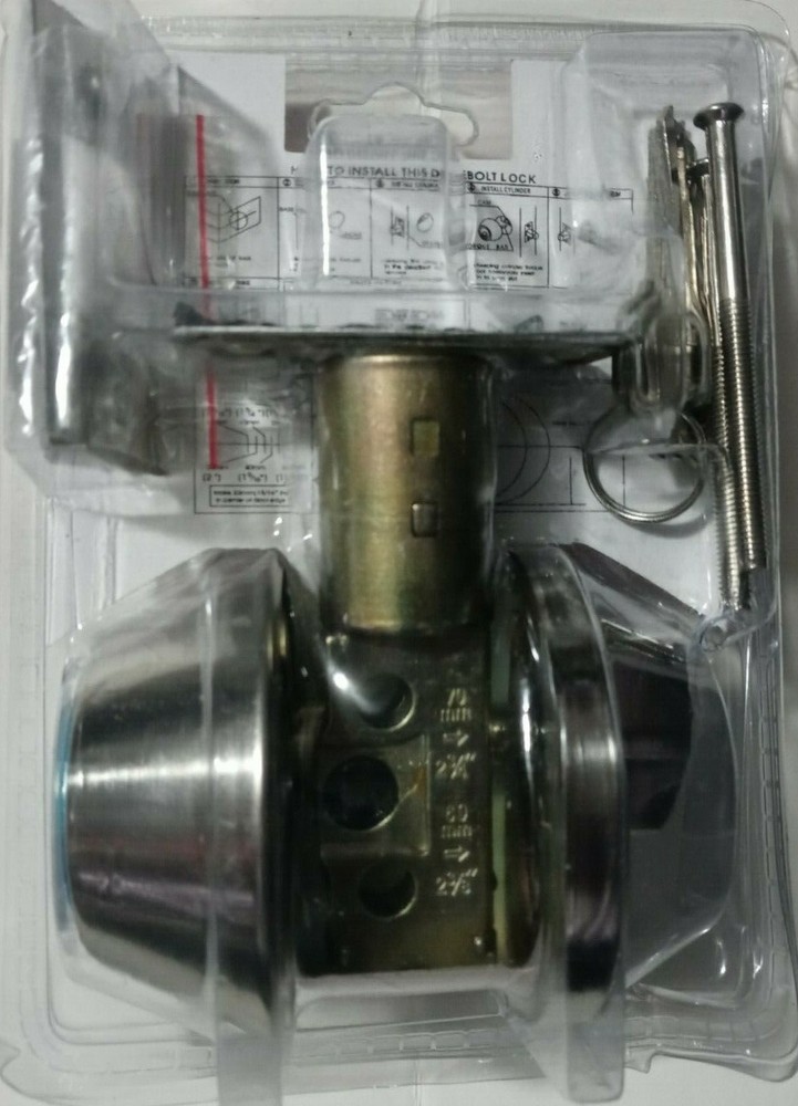 Entrance Lock Single Cylinder Deadbolt, Satin Stainless