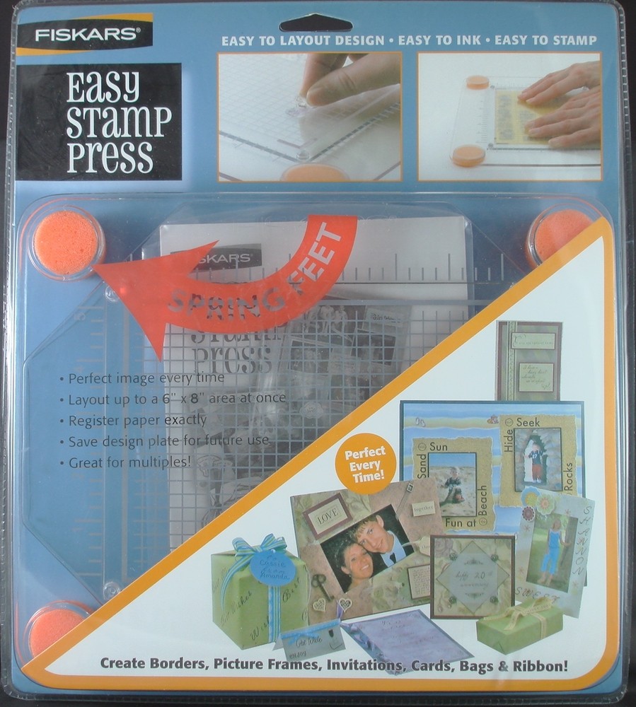 Fiskars EASY STAMP PRESS for Scrapbooking & Cardmaking, NEW